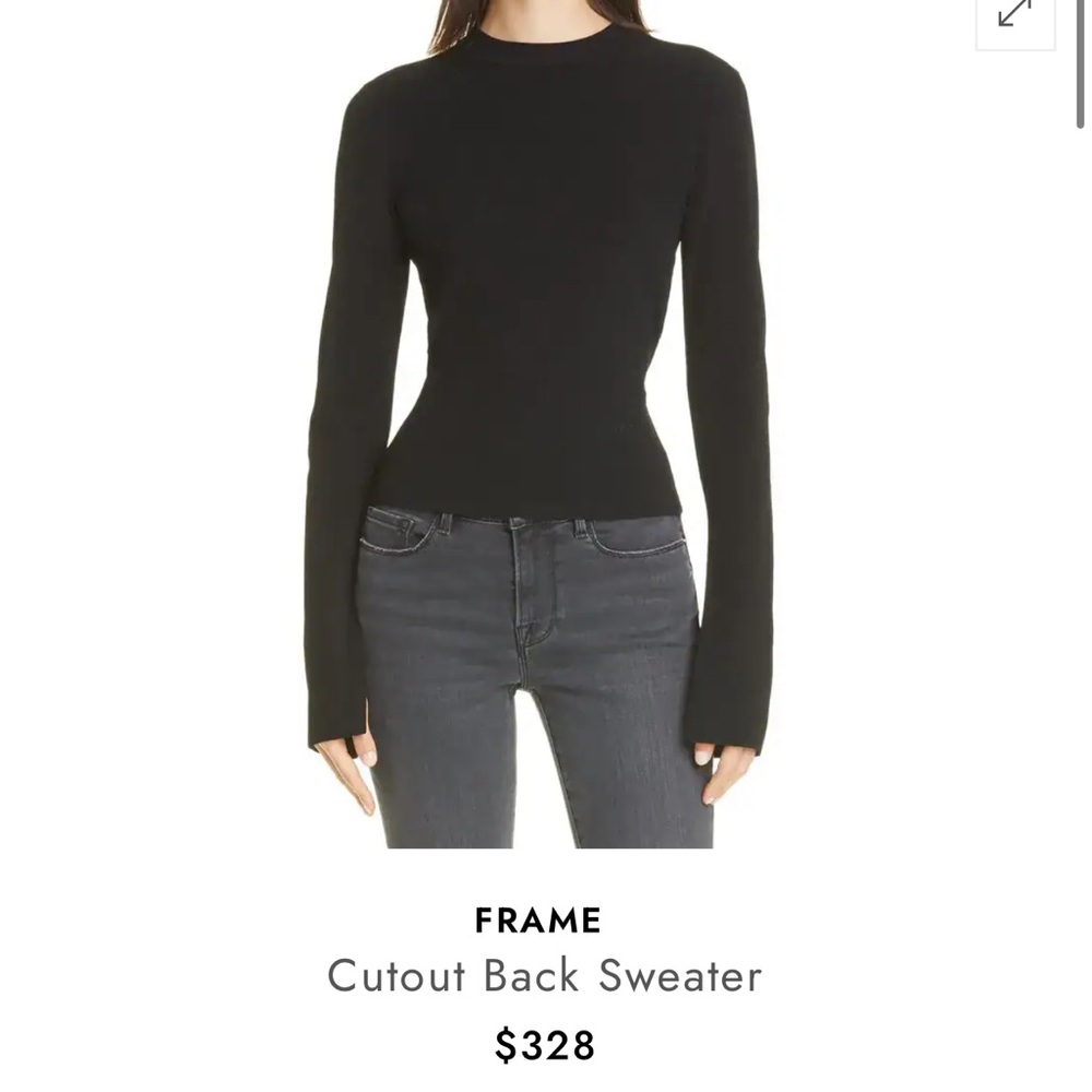 Frame Cut Out Back Sweater
